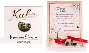 КОРОБКА ДЛЯ ПРИЧИНЕНИЯ - сувенир первого причастия.