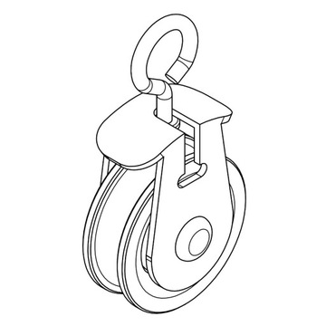 Нейлоновый веревочный шкив; диаметр диска: 45 мм