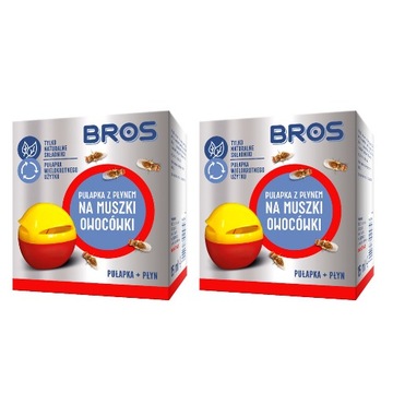 ЛОВУШКИ ДЛЯ ФРУКТОВЫХ МУХ BROS С ЖИДКОСТЬЮ 2 шт.