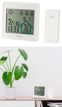 MARKOWA STACJA POGODY HAMA ACTION TEMPERATURA WILGOTNOŚĆ PROGNOZA ZEGAR