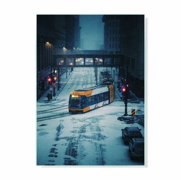 Obraz na szkle szkło hartowane Tramwaj 50x70 cm