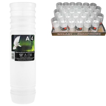 WKŁADY DO ZNICZY ZALEWANE 21 CM 30 SZT WKŁAD A-4