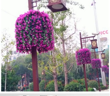 цветочная гирлянда, подвесные фиалки, подвесной цветок