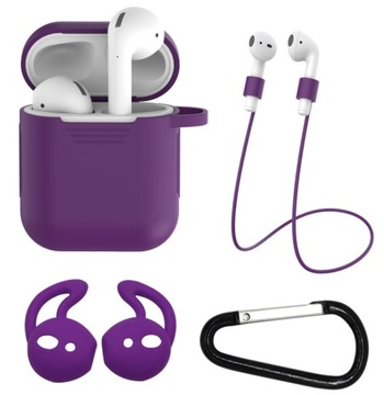 ETUI CASE POKROWIEC DO APPLE AIRPODS ZESTAW 4w1