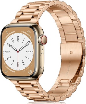 Netolo bransoleta metalowa do Apple Watch 9 8 7 41mm różowe złoto P15D24