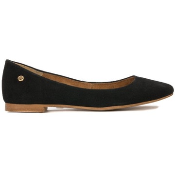 Baleriny Maciejka 04100-46 skóra welur czarne r.38