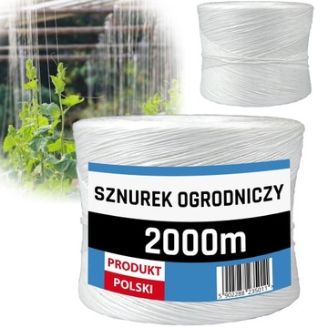 SZNUREK OGRODOWY ROLNICZY POLIPROPYLENOWY mocowania wełny mineralnej 2000m