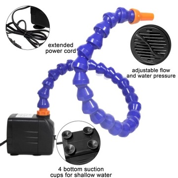 Детский настольный водяной насос с гибкой многосоставной трубкой и регулируемым потоком.