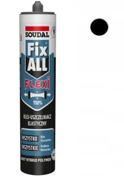 SOUDAL KLEJ ELASTYCZNY FIX ALL FIXALL FLEXI Czarny