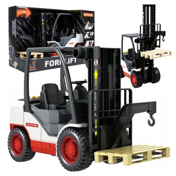 POJAZD MAGAZYNOWY DLA DZIECI ŚWIATŁO DŹWIĘK NAPĘD WÓZEK WIDŁOWY + PALETA