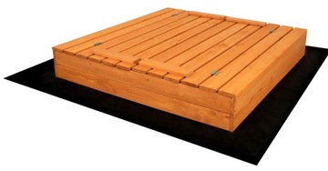 ДЕРЕВЯННАЯ ПЕСОЧНИЦА, ПРОПИТАННАЯ, ЗАКРЫТАЯ, СКАМЬКИ, 120 см, ПРОИЗВОДИТЕЛЬ