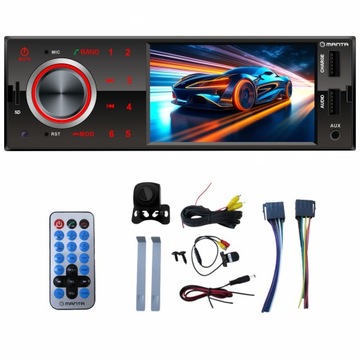 Radio samochodowe bluetooth 1DIN 4x50W Kamera Mikrofon Pilot SD USB AUX MP3