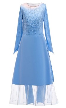 Strój Elsa komplet Frozen 2 sukienka leginsy 122