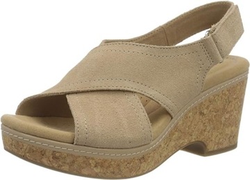 CLARKS GISELLE COVE DAMSKIE SANDAŁY NA OBCASIE ROZM.39