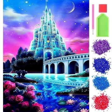 HAFT DIAMENTOWY MOZAIKA 5D DISNEY LODOWY ZAMEK