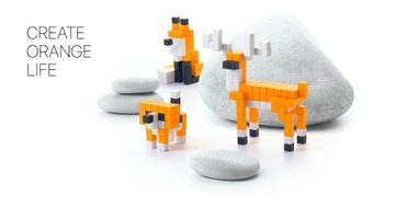 AC02 Klocki Magnetyczne Pixio Color Series animals