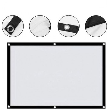 ПРОЕКЦИОННЫЙ ЭКРАН 100 дюймов Портативный 16:9 224X130см для проектора