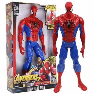 FIGURKA SPIDERMAN AVENGERS ŚWIECI DŹWIĘK 30 CM LED