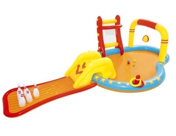 Dmuchany Wodny Plac Zabaw 435x213x117cm Basen Kręgle Zjeżdżalnia