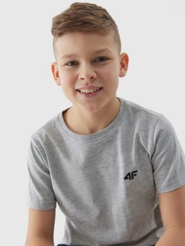 Футболка для мальчиков 4f гладкая детская футболка Basic SS24