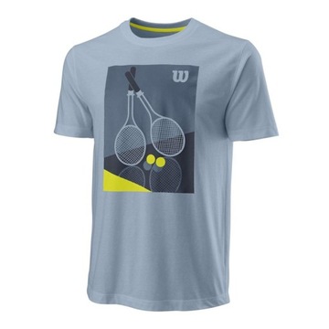 KOSZULKA WILSON RACKET DUO TECH TEE MEN BLUE M