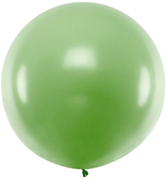 BALON GIGANT OLBRZYM KULA ZIELONY PASTELOWY NA URODZINY WESELE DUŻY 100 CM
