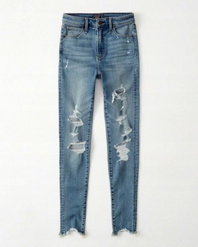 ABERCROMBIE rurki wysoki stan Hollister W27 S 36