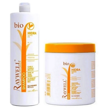 RAYWELL BIO HIDRA MASKA SZAMPON ZESTAW NAWILŻAJĄCY 2x1000ml