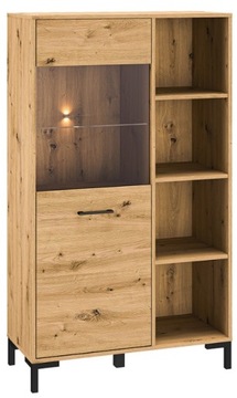 Witryna NEVIO 19 w stylu loft Dąb Artisan ML Meble