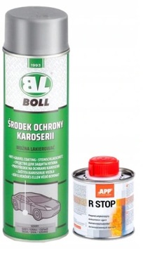 R-STOP + BARANEK SZARY ŚRODEK OCHRONY KAROSERII SPRAY BOLL