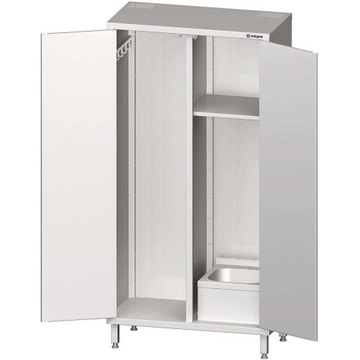 SZAFA PORZĄDKOWA ZE ZLEWEM 1000X500X2000MM STALGAST