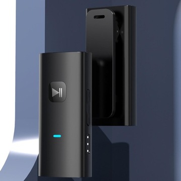 Мини-приемник Bluetooth с зажимом, встроенным микрофоном и аудиоадаптером с разъемом 3,5 мм.