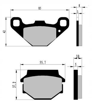 ТОРМОЗНЫЕ КОЛОДКИ ПЕРЕДНИЕ ЗАДНИЕ DINLI DL 901 450 RS ATV