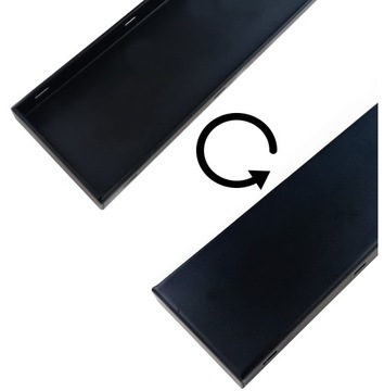 Трап для душа линейный 55см низкий 52мм под приклейку плитки ЧЕРНЫЙ 2в1