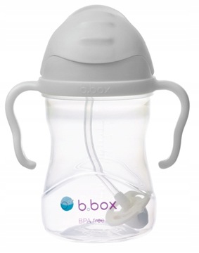 KUBEK NIEKAPEK B.BOX SZARY 240 ML OBCIĄŻONA SŁOMKA