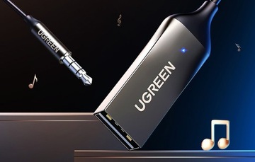 Адаптер аудиопередатчика Bluetooth 5.0 UGREEN USB AUX, серый 70601B