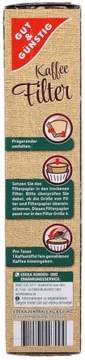 Filtry do kawy papierowe rozmiar 4 100szt Edeka DE do ekspresu ekspresów