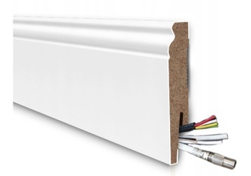 Listwy przypodłogowe MDF biała RYFLOWANA 8cm