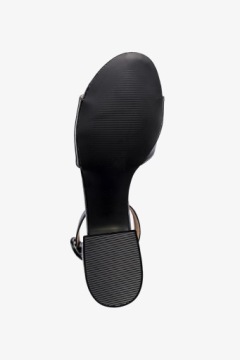 БОСОНОЖКИ ЖЕНСКИЕ, НИЗКИЙ ДЕКОРАТИВНЫЙ КАБЛУК, ПОКРЫТЫЙ КАБЛУК, КОЖАНАЯ СТЕЛКА, размер 39