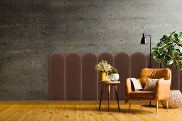 Мягкие панели Велюр FENCE 20x60 Цвет КОРИЧНЕВЫЙ Мягкие ограждения