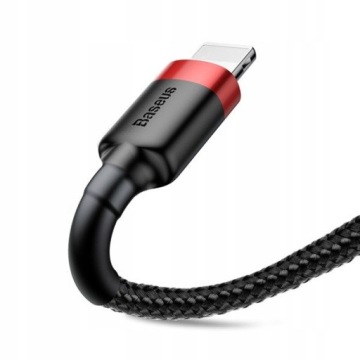 USB-кабель — Apple Lightning Baseus Cafule 2.4A 0,5м Черный и красный