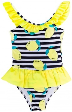 STRÓJ KĄPIELOWY jednoczęściowy BASEN PŁYWALNIA CYTRYNKI 92/98 Ł033E