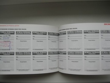 ХОНДА Хонда ПЛ сервисная книжка