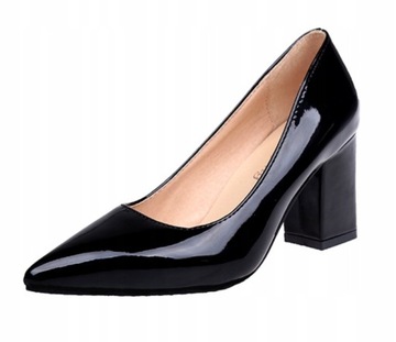 CZÓŁENKA BUTY NA OBCASIE SŁUPKU Damskie Eleganckie