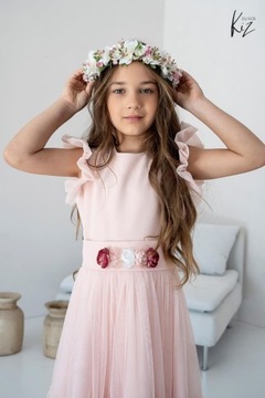 Причастие платье Kiz порошковое цвет розовый 134