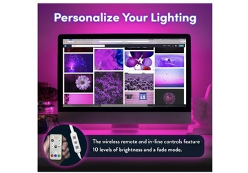 RGB USB СВЕТОДИОДНАЯ ЛЕНТА С ДИСТАНЦИОННОЙ РЕГУЛИРОВКОЙ ПОДСВЕТКИ ТЕЛЕВИЗОРА 3М, ЦВЕТА ЯРКОСТИ 3м