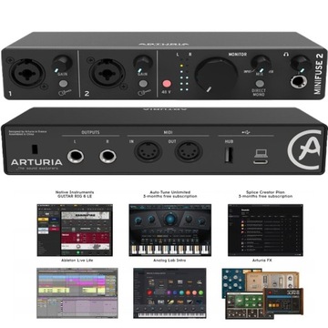 Аудиоинтерфейс Arturia MiniFuse 2, черный