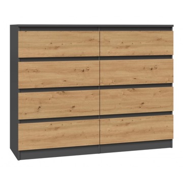Komoda M8 120 ANT/ART KPL MATKAM MALWA 120 x 40 x 97cm antracyt matowe