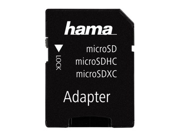 Карта microSD Hama MSDXC 64 ГБ, 80 МБ/с + SD-АДАПТЕР
