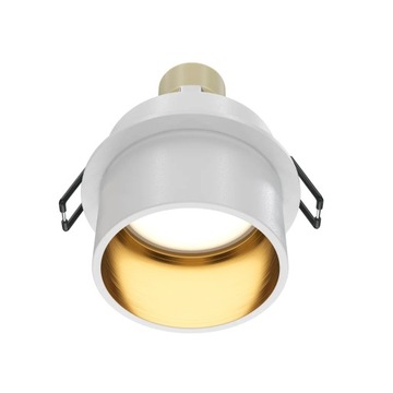 Oprawa sufitowa lampa wpuszczana punktowa okrągła biała złota Maytoni